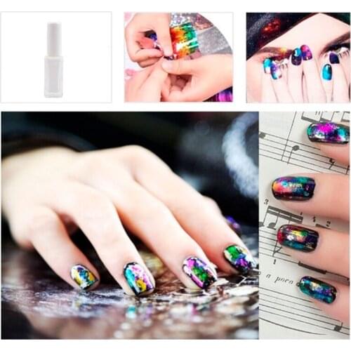 10ml Nail Art Glue Gel For Adhesive Star Galaxy Foil Transfer Sticker Tips Decor