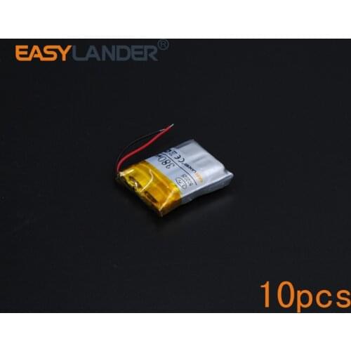 10pcs/Lot 3.7V 380mAh Rechargeable li Polymer Li-ion Battery For bluetooth headset mp3 speaker recorder wristband 082025 802025