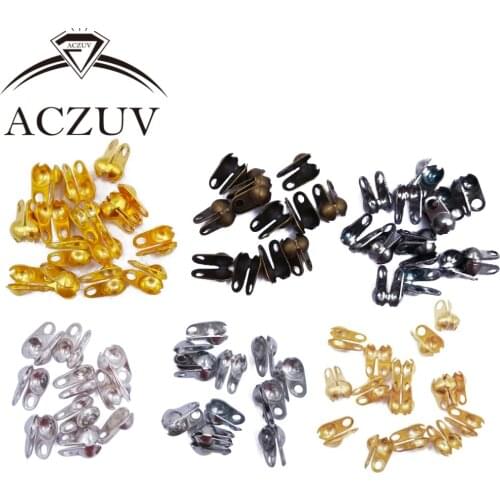 5000PCS Fixed Bead 1.5mm 2mm 2.4mm 3.2mm Ball Chain Ends Connector End Crimp Beads Findings Jewelry Making Supplies Wholesale