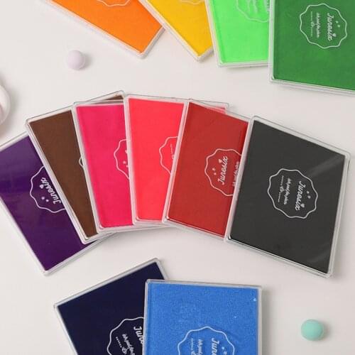 6pcs/lot Large Childrens DIY Fingerprint Inkpad Palm Inkpad Sign in the inkpad at the venue Finger print Color Ink pad