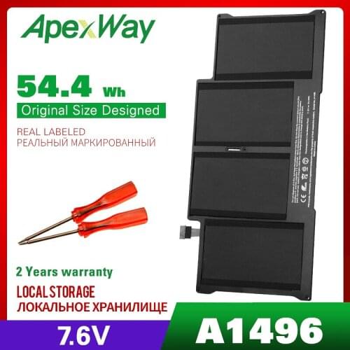 7.6v 54.4Wh New A1496 Laptop Battery for Apple MacBook Air 13" A1466 2013 2014 MD760 MD761 With tools