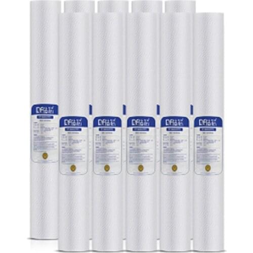 8pcs 20 inch 1 micron pp cotton water purifier reverse osmosis filter kitchen water purifier parts