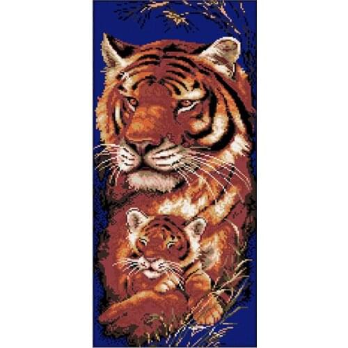 5D DIY Diamond Painting " Family Tiger Animal" Embroidery Full Square Diamond Cross Stitch Rhinestone Mosaic Painting Decor Gift