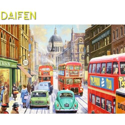 Full Round Diamond painting Full Square Diamond mosaic snow city road bus cars mosque 5D DIY Diamond embroidery Cross stitch