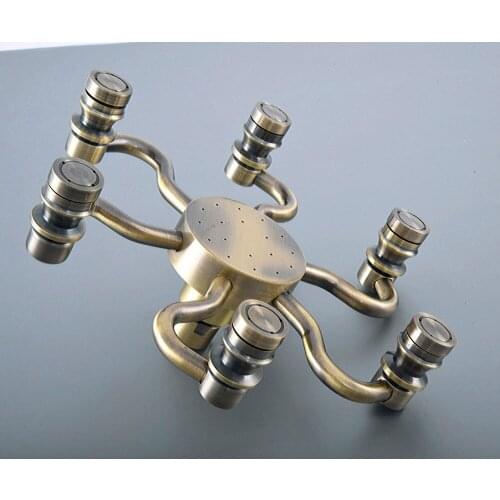 Antique Bronze Rainfall Bathroom Top Spray Rain Shower Head Accessories (Standard G1/2".)dsh252