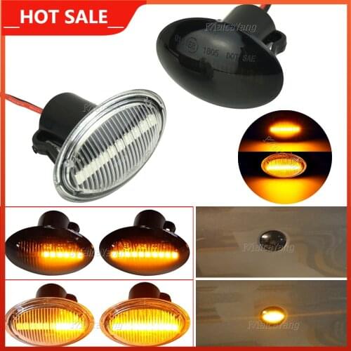 2X Smoked OEM side marker lamp turn signal light for FIAT 4S 63 3P NUOVA 500 ABARTH Ford KA DESDE Lancia YPSILON Maserati