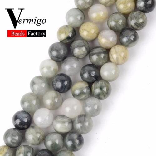 4 6 8 10mm Green Grass Agates Natural Stone Beads Minerals Round Loose Beads For Jewelry Making Diy Bracelet Necklace 15" Strand
