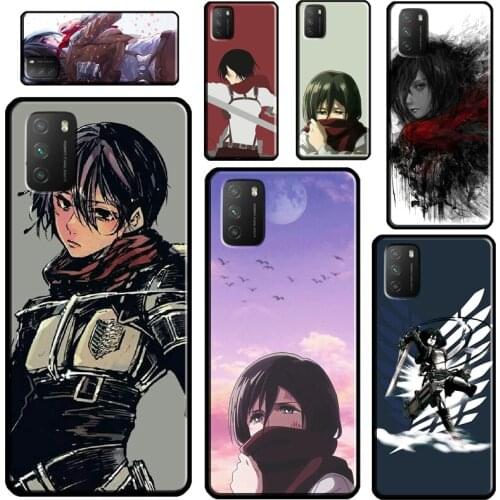 Attack On Titan Mikasa Ackerman For POCO X3 Pro F2 F3 M3 Case For Xiaomi Mi 11 Ultra Note 10 Lite Mi A3 9T 10T Pro Cover