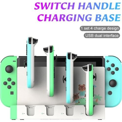 For Nintendo Switch Joy-Con Game Console Game Controller Dock Charger Gamepad USB Charging Stand Station Holder With Indicator