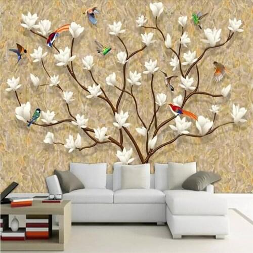 European-style hand-painted life tree background wall professional production mural wallpaper wholesale custom poster photo wall