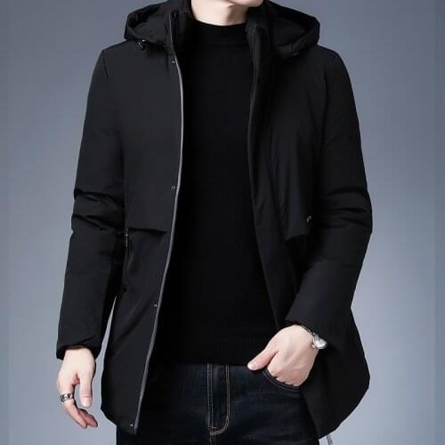 Fleece Parkas Collar Detachable Clothes Mens Parkas Winter Warm Jacket Coats Men Fashion Casual Mens Winter Jackets and Coats