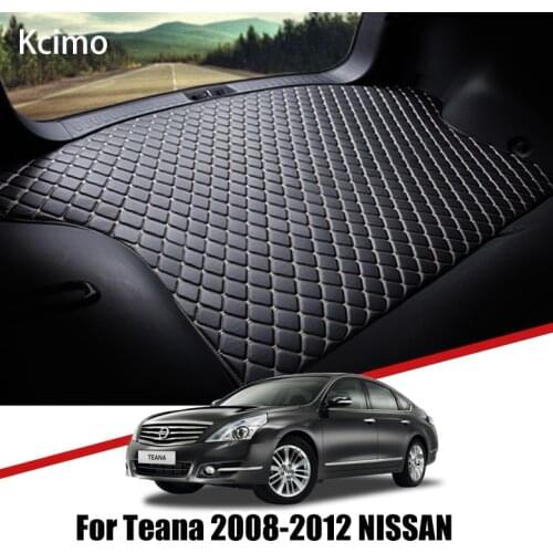 Leather Car Trunk Mat for Nissan Teana J32 2008 2009 2010 2011 2012 Carpet Tail Cargo Liner Maxima Trunk Boot Mat Liner Pad