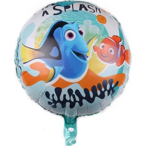 Cartoon Ocean Adventure Animation Disney Finding Nemo Round Foil Balloon Birthday Party Decoration Supplies