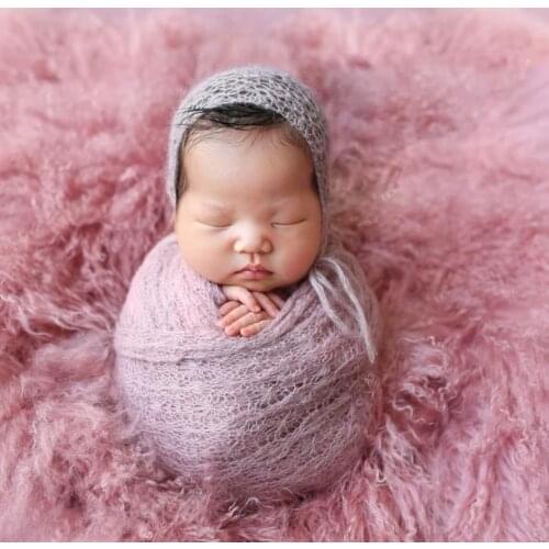 Curly Round Felted Blanket Newborn Photography Props Wool Stuffer Curly Felt blanket backdrop fabric layer