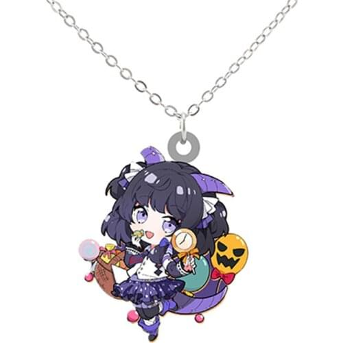 2021 Summer New Anime Chain Necklace Lovely Q Version Fairy Acrylic Statement Classic Jewelery For Friends Birthday Gifts