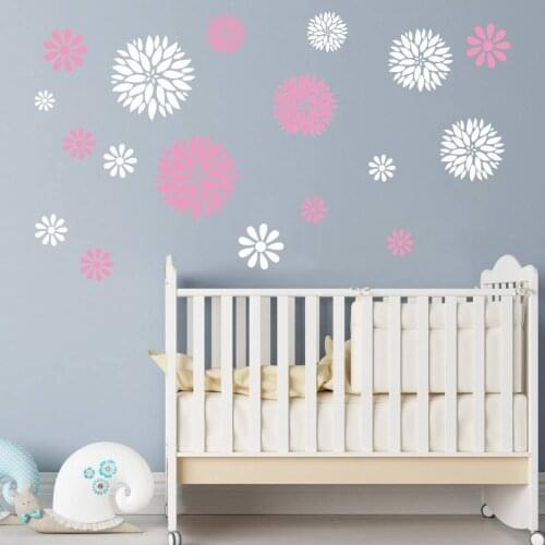 Wall Stickers for Wall Girls Room Sticker Flower Fireworks Art Living Room Stickers Wall Mural for Bedroom LX348