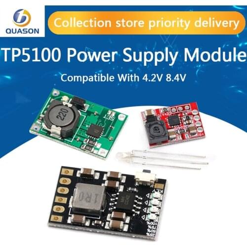 TP5100 charging management power supply module board TP5000 1A 2A compatible with 4.2V 8.4V single and double lithium batteries