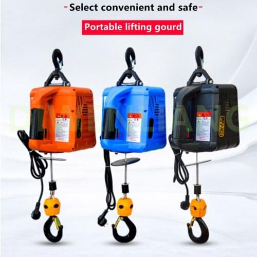 Portable Hoist Lifting Tool Electric Winch Hand Winch Traction Block 220V/110 Mini Electric Lifting 500kg Traction Hoist