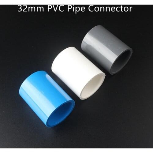 32mm PVC Pipe Straight Connector Garden Aquarium Plastic Water Hose Joint Accessoires Plumbing Greenhouses Tube Fitting Adapter