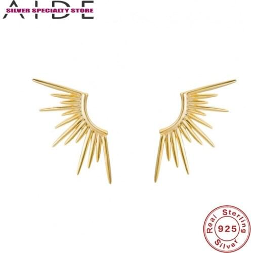 AIDE Simplicity Sunlight Earrings For Women 925 Silver Earrings 2020 Fashionable Stud Earrings Jewelry Pendientes Brincos Aretes