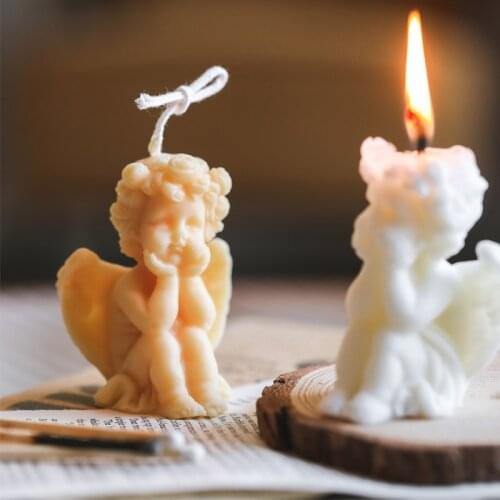 Lovely Angel 3D Candle Making Silicone Mold Cement Home Garden Decoration DIY Soap Candle Gifts Moulds