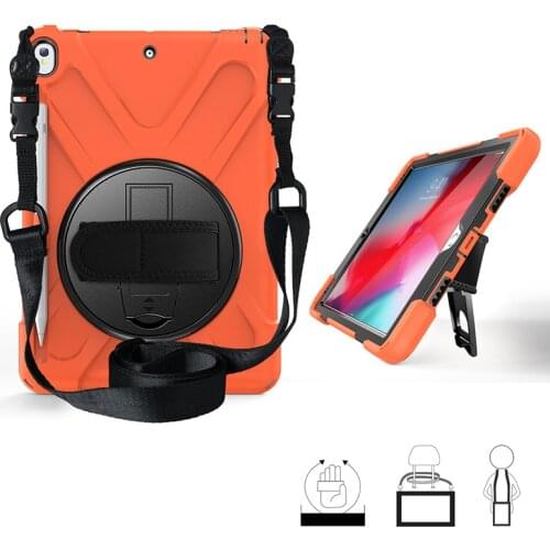 Drop Resistance Silicone Case with Shoulder Wrist Strap and Pen Slot (Not include Pencil) for Apple iPad Pro 10.5 2017 Tablet