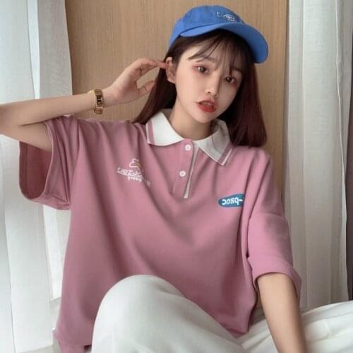 Loose Casual Letter Ins Tshirt Womens T-shirts Tops Japanese Kawaii Ladies Ulzzang Female Korean Harajuku Clothes For Women