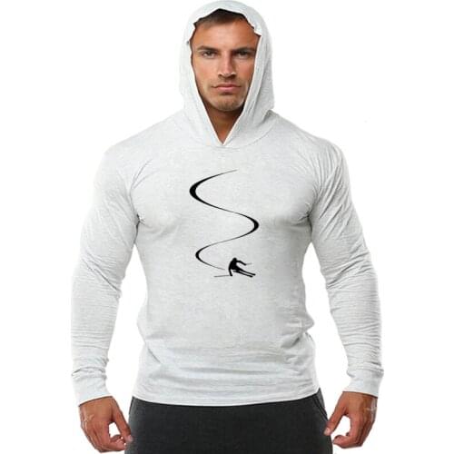 New Summer Men Print Hoodie T-Shirts Fashion Long Sleeve O-Neck Mens Unisex Skiings Gift Tee Shirt Harajuku Plus Size Camisetas