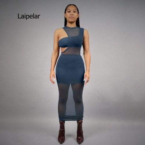 Womens 2021 New Spring Stitching Mesh Casual Suit Three Piece Set See Through Light Dress