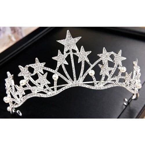New Fashion Tiaras and Crowns Hair Band Women Wedding Crown Bride Accessories Jewelry Headband Hoop Tiara For Princess Party