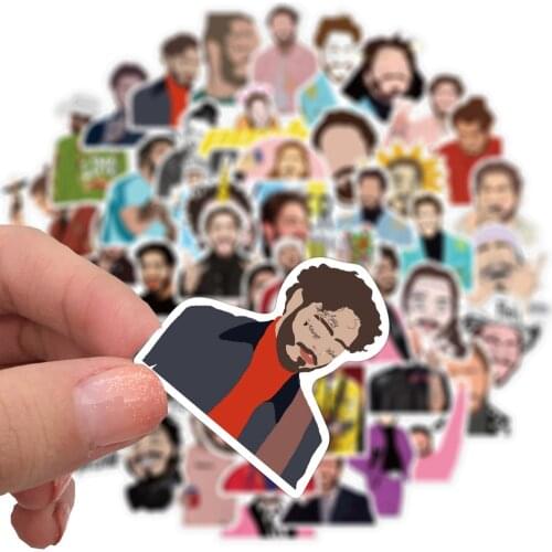 10/50pcs Waterproof Singer Post Malone Stickers Graffiti for Luggage Laptop Bike Skateboard Stickers Kids Toy Sticker Decal Gift