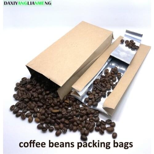 10pcs/lot 1/2-1-2 pounds AL foil self seal reusable zipper zipper packaging bags for Packing Coffee Beans Oneway exhaust valve