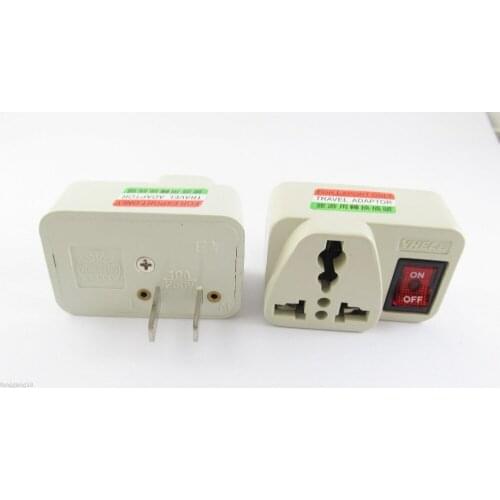 10pcs US UK Euro EU Au to US Power AC Adapter Plug With Power Switch 250V 10Amp 10A