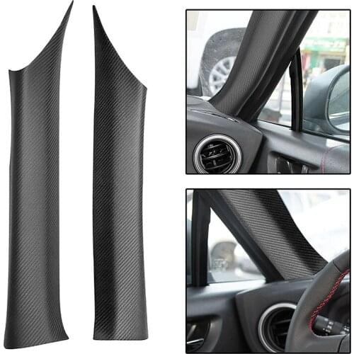 2 Pcs Car Interior A-Pillars Protective Panel Frame Cover Sticker Decoration Accessories for Subaru BRZ Toyota GT86 2012-2016