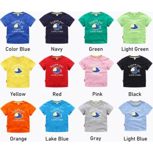 2021 New Boys and Girls Cartoon Airplane Print T-Shirt Pure Cotton Breathable Casual Top 1-5 Years Old