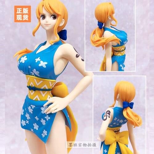 22cm Glitter & Glamours One Piece Nami Wanokuni Style Collection Original Pvc action Figure