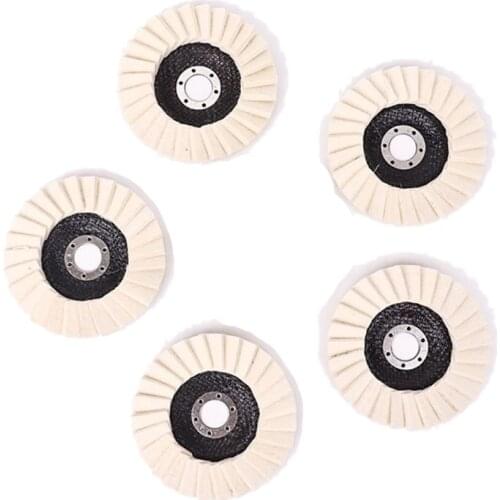 5Pcs 5Inch 125mm Round Polishing Wheel Felt Wool Buffing Polishers Pad Buffer Disc for Angle Grinder Polishing Discs