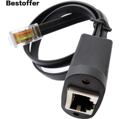 50CM Cat5 RJ45 Male to Female Screw Panel Mount Network Extension Adapter Cable