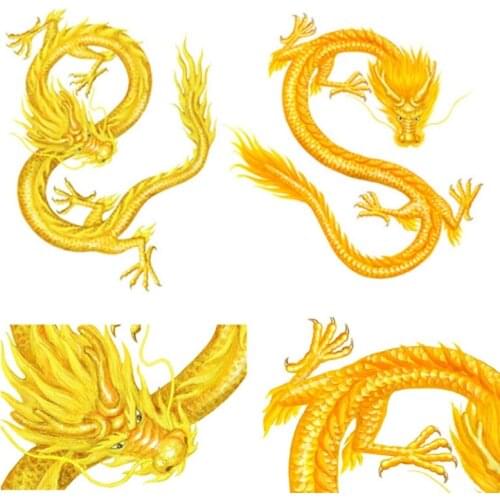 9Pcs Vivid Chinese Dragon Film Stickers Resin Painting Fillings Resin Art Crafts F3MD