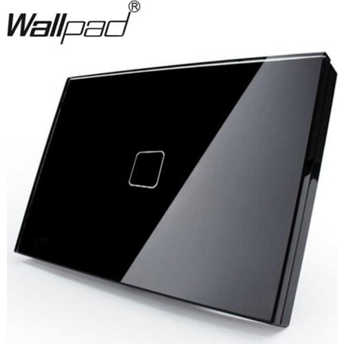 US Dimmer 1 2 3 Gang Glass Panel Smart Touch Light Switch 118*72MM Dimmer Wall Light Brightness Control Switch for US AU