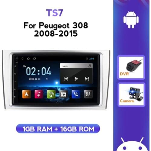 TS7 Series Android 7 INCH IPS Car Radio Multimedia GPS NAVI Player for Peugeot 308 308SW 408 2012-2016 2 DIN Stereo Unit No DVD