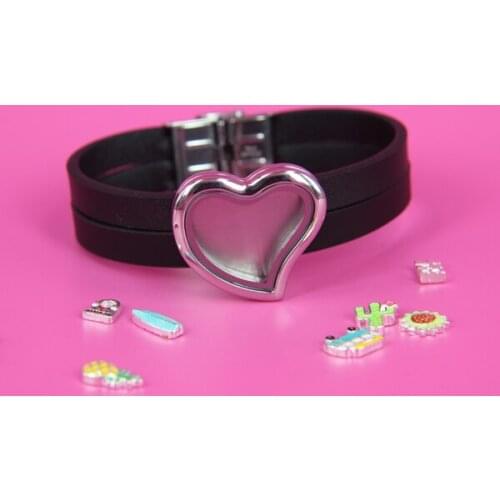 2017 New Style 16mm Width 316L Stainless Steel Belt Heart Locket Bracelet Gift Ideas for Women 10pcs/lot LB-014