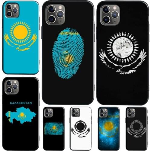 Kazakhstan Flag TPU Case For iPhone XR X XS Max SE 2020 6S 7 8 Plus 12 Pro mini 11 Pro Max Cover