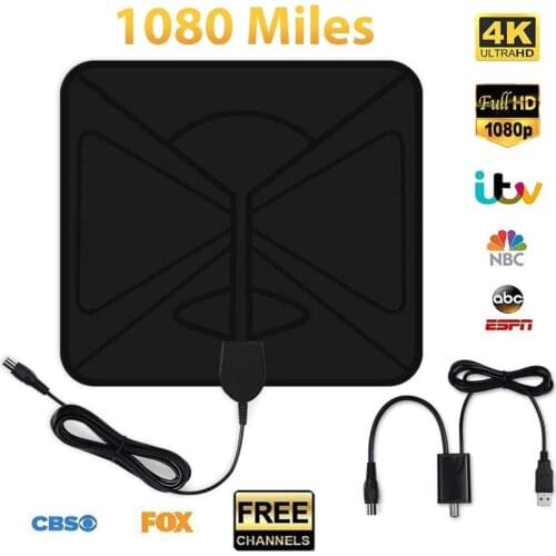 1080 Mile 4K 1080P Digital TV Antenna For DVB-T TV HDTV Freeview TV Antenna Aerial Satellite Receiver With USB Single Amplifier