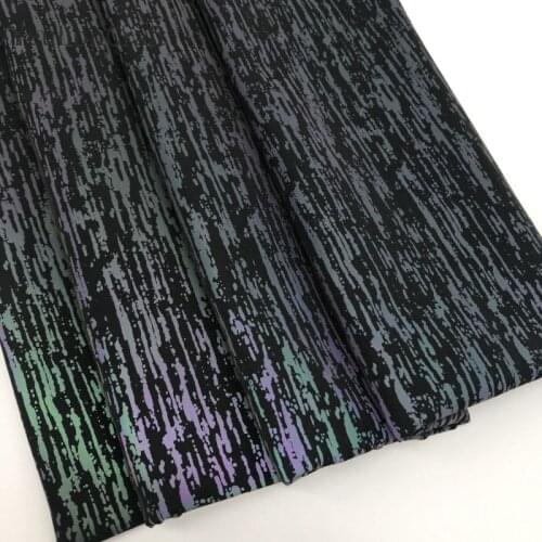 Chzimade Colorful Reflective Nylon Cloth Fabric 50x100cm Luminous Fabric For Coat Patchwork Home Decoration