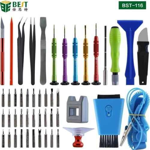 BST-116 Mobile Phone Repair Tools Kit Spudger Pry Opening Tool Screwdriver Set for iPhone iPad Samsung Cell Phone Hand Tools Set