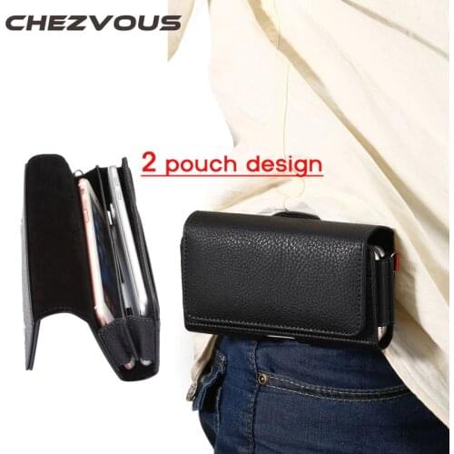 2 Pouch Design Waist Bag for Iphone 4 5 6 7 Mobile Phones Phone Pouch Case Belt Clip Bag Men Business Wallet for Iphone 6 7 Plus