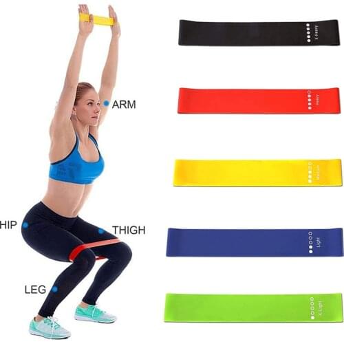 FunFishing Colorful Gym Workout Bands Fitness Resistance Elastic Band Latex Pilates Yoga Bands Theraband