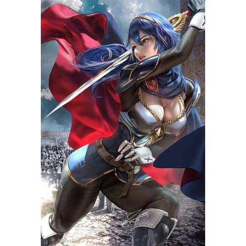 Anime Lucina Sexy Girl Woman Warrior Canvas Posters and Prints Custom Game Characters Wall Pictures Home Decoration Paintings