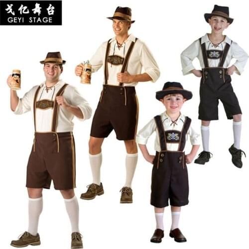 Boys and girls oktoberfest cosplay dress for adult child carnival clothes Halloween Halloween Halloween beer festival party